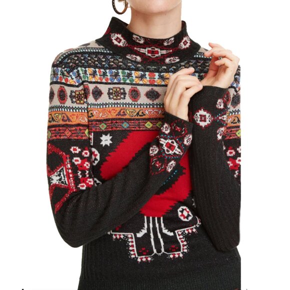 Desigual Turtleneck CONNY Pullover Sweater NWOT - Picture 3 of 15